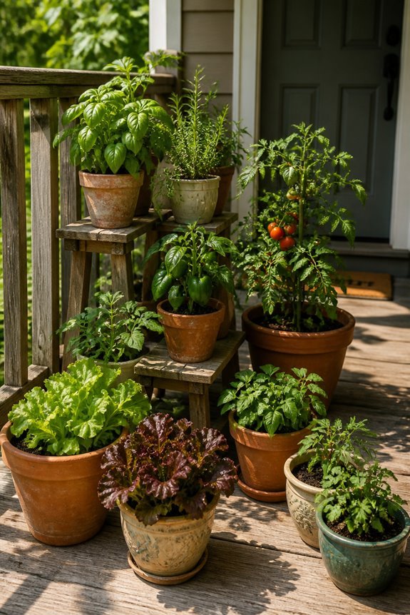 front porch vegetable garden