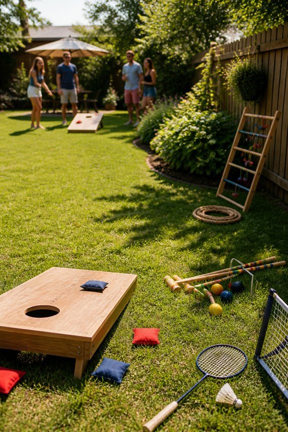 fun lawn games setup