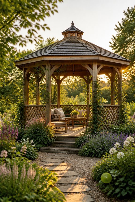garden retreat in gazebo