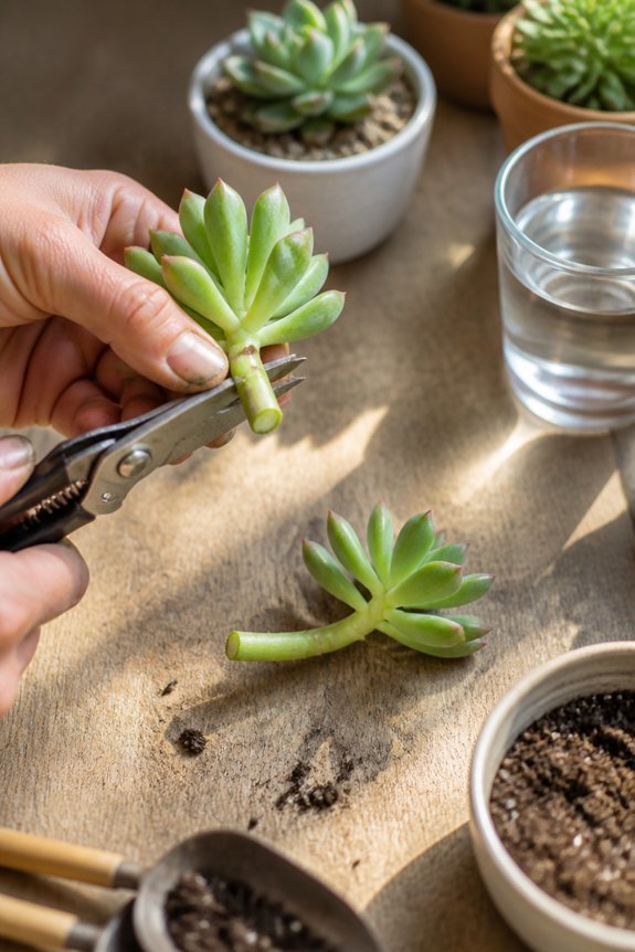 healthy cuttings produce roots