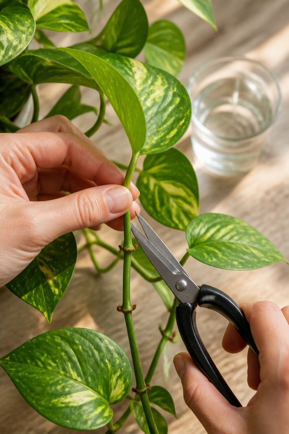 healthy stem cuttings preparation