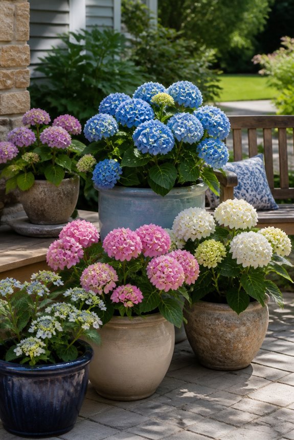 hydrangeas thrive in containers