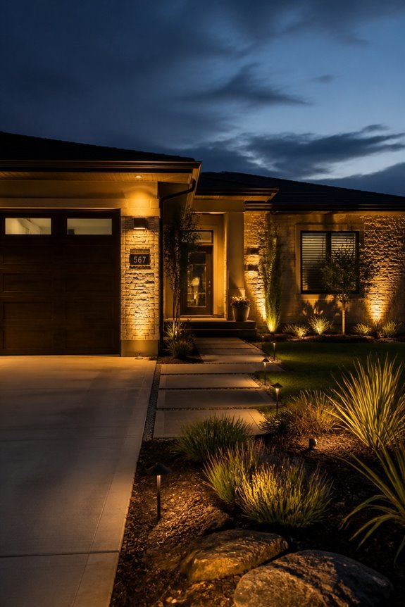 inviting illuminated guest arrivals