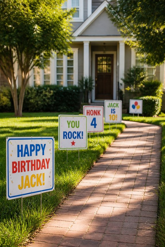 lawn signs for party navigation