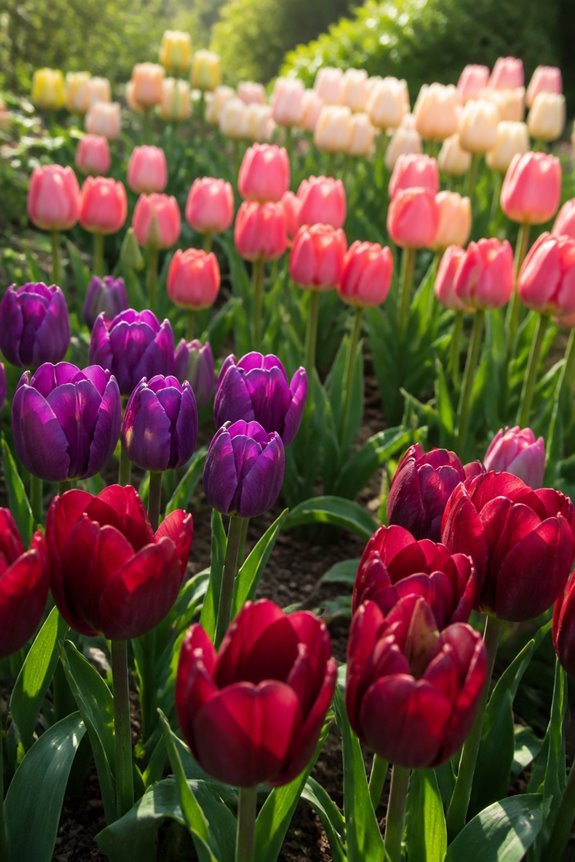 layer tulips for depth