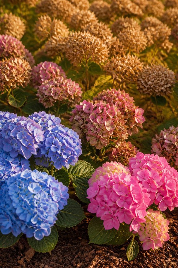 layered hydrangeas for winter