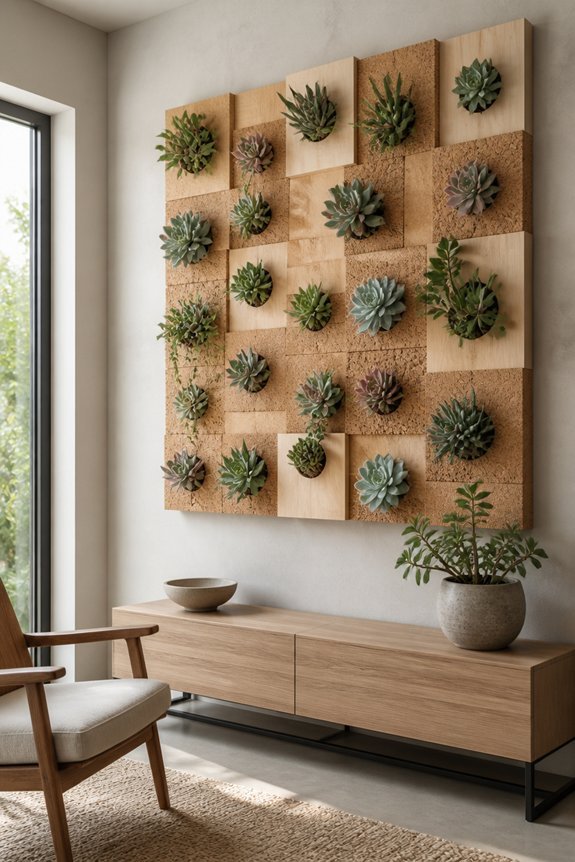 living art with succulents