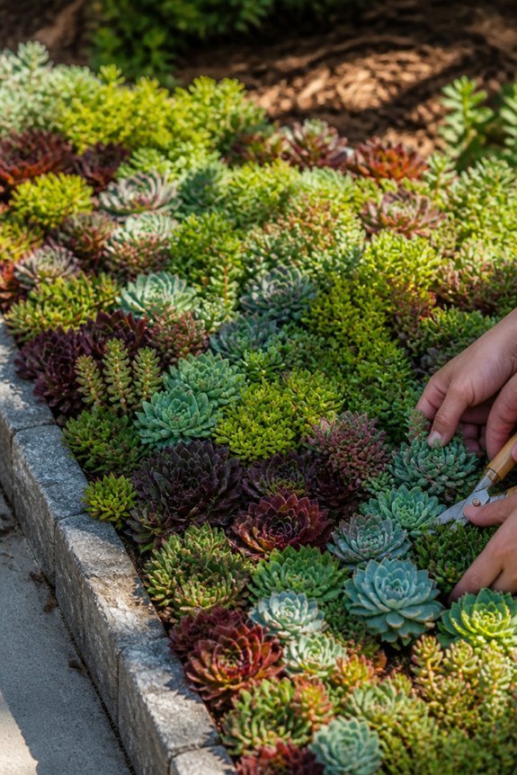 low maintenance spreading succulents