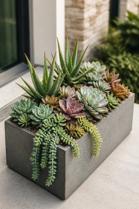 low maintenance succulent garden