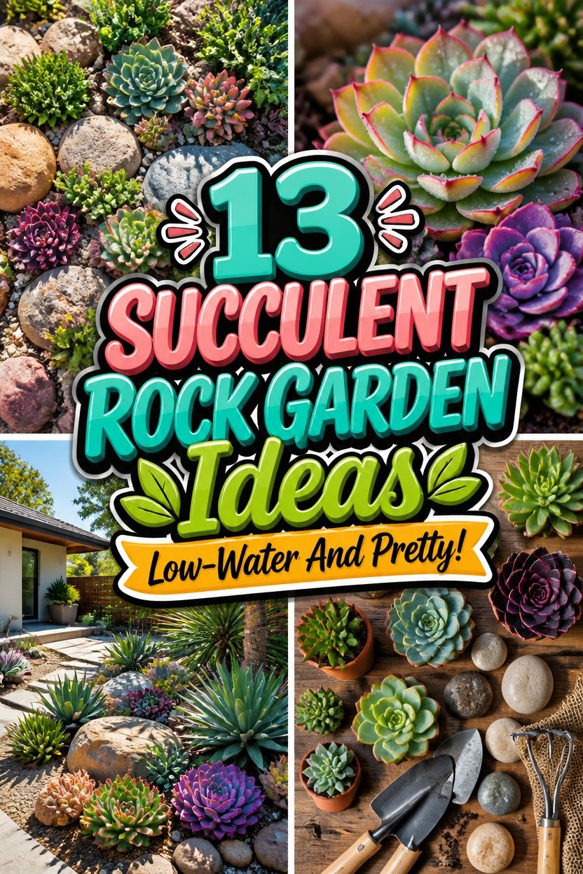 13 SUCCULENT ROCK GARDEN Ideas Low-Water And Pretty!