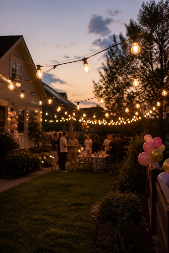 magical backyard string lights