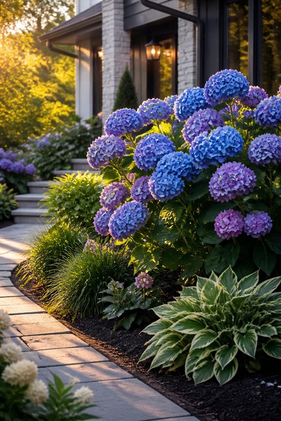 massive blooming hydrangea focal point