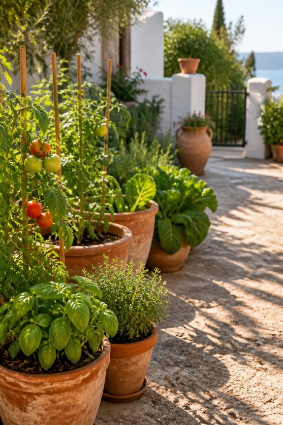 mediterranean terracotta garden vibes