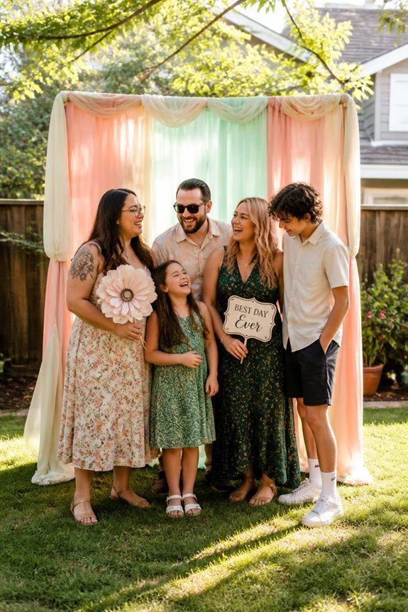 memorable backyard photo booth