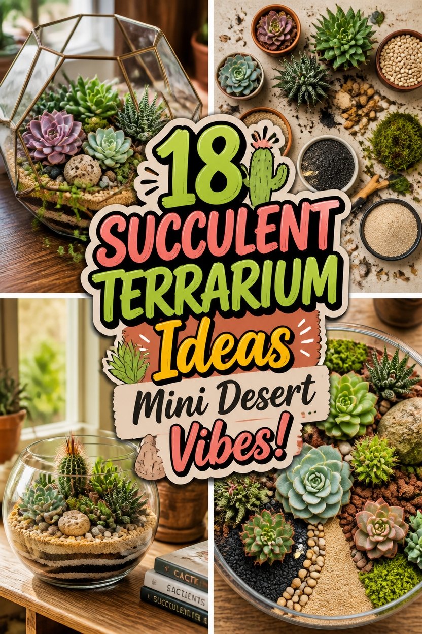 18 SUCCULENT TERRARIUM Ideas Mini Desert Vibes!