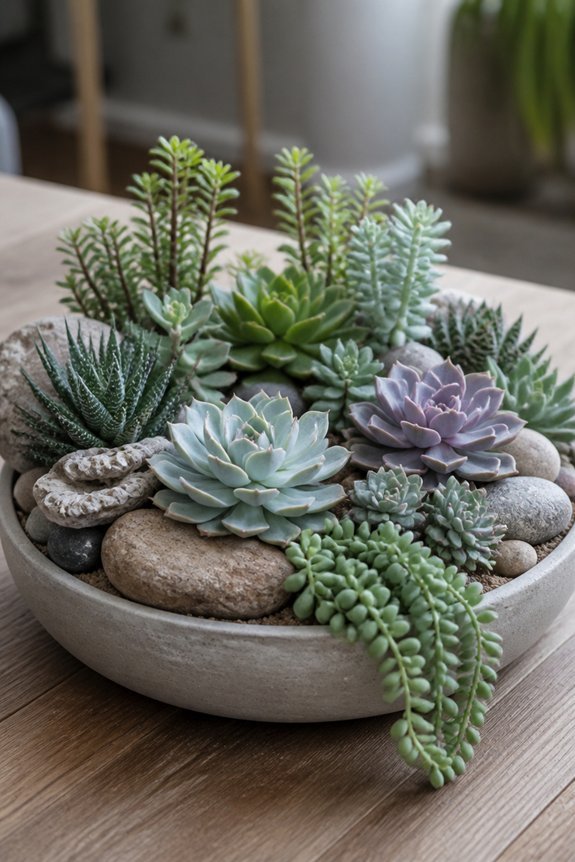 miniature desert succulent garden
