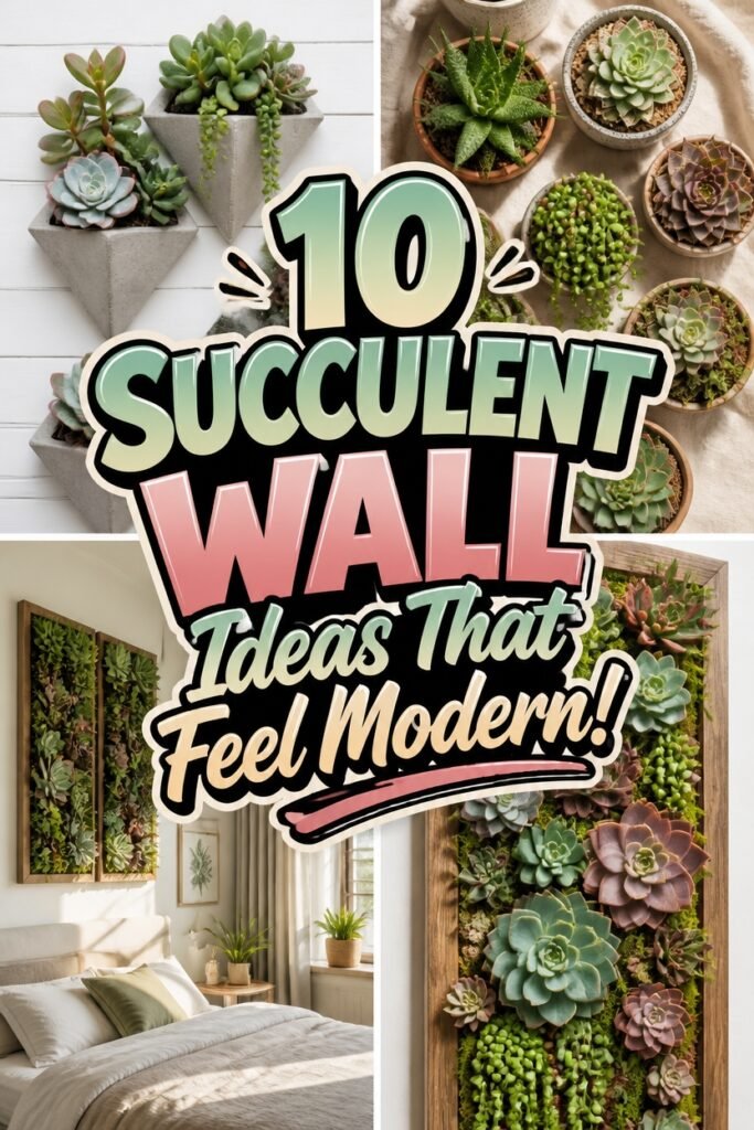 modern succulent wall designs