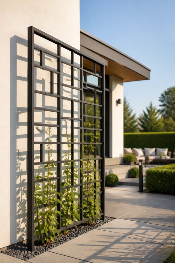 modern trellises for easy landscaping