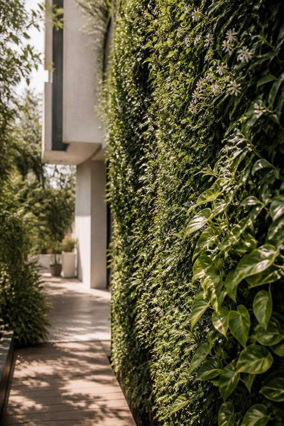 natural privacy through greenery