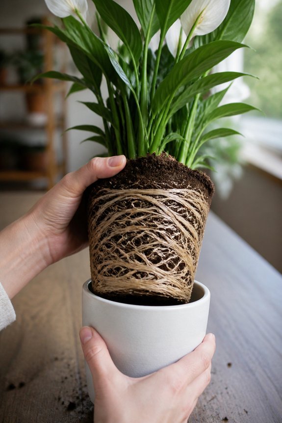 overgrown roots need repotting