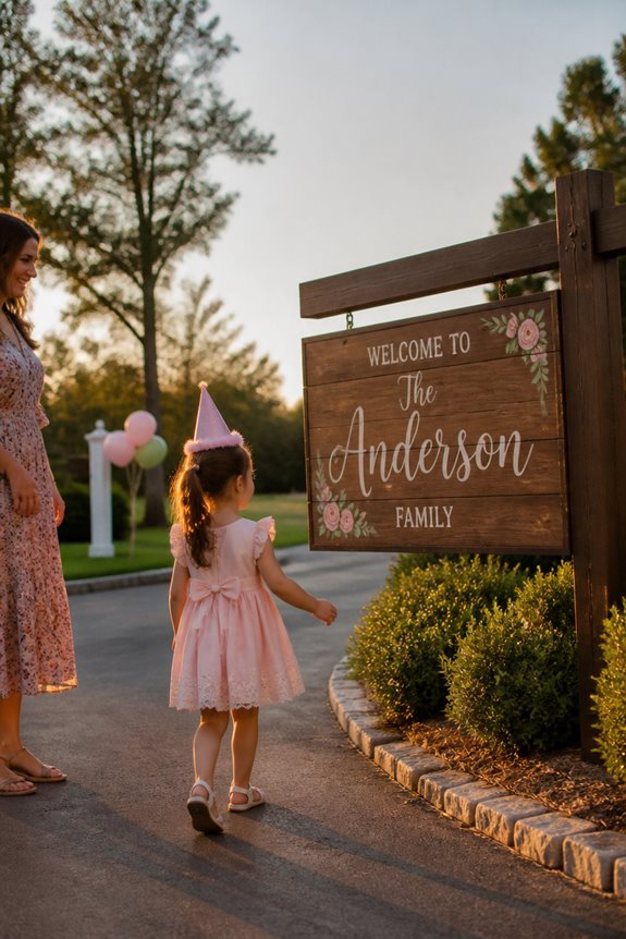 personalized celebratory driveway sign
