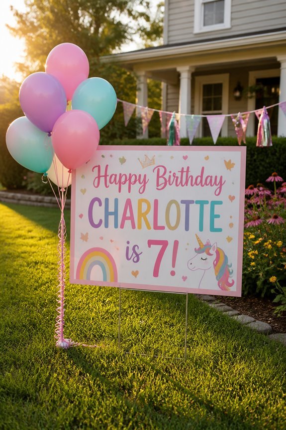 personalized outdoor birthday signs