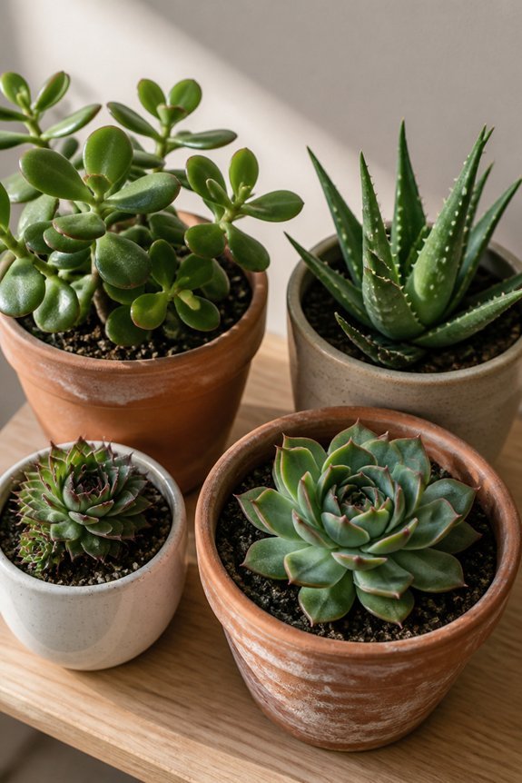 portable succulent container arrangements