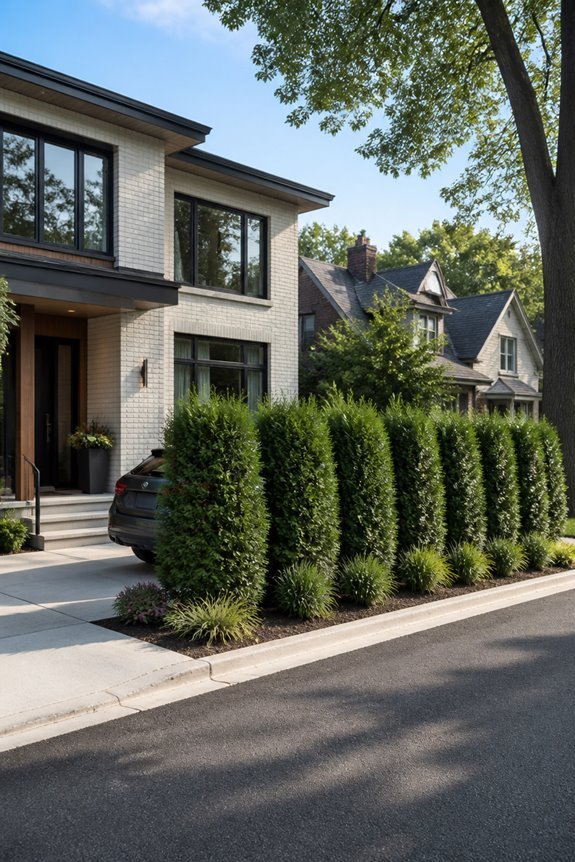 privacy through fences and hedges
