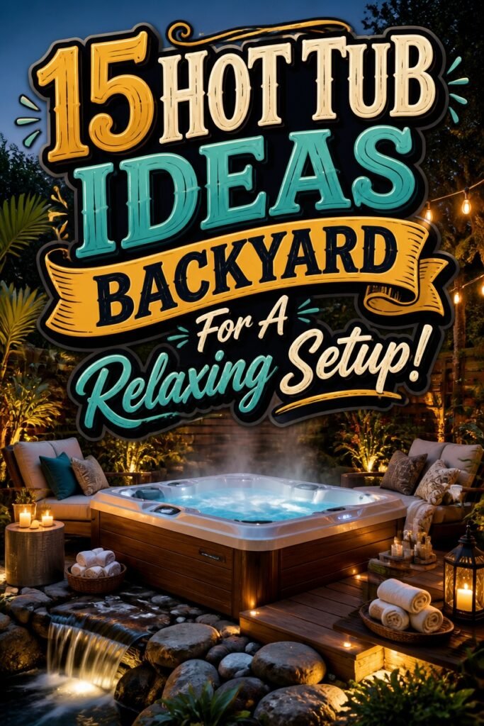 relaxing backyard hot tub ideas