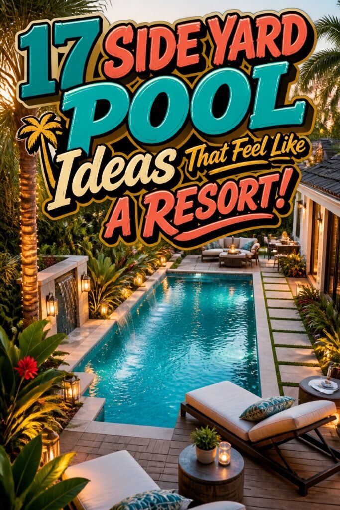 resort style side yard pools