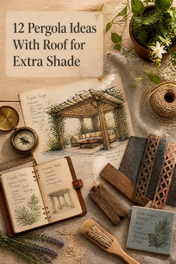 12 Pergola Ideas With Roof for Extra Shade