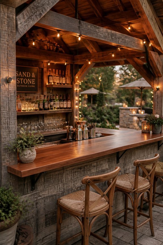 rustic outdoor gathering space