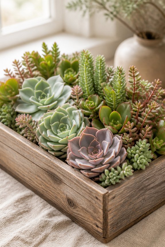 rustic succulent planter care