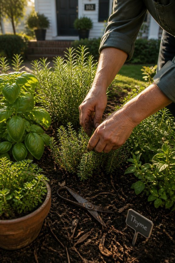 seasonal herb garden care