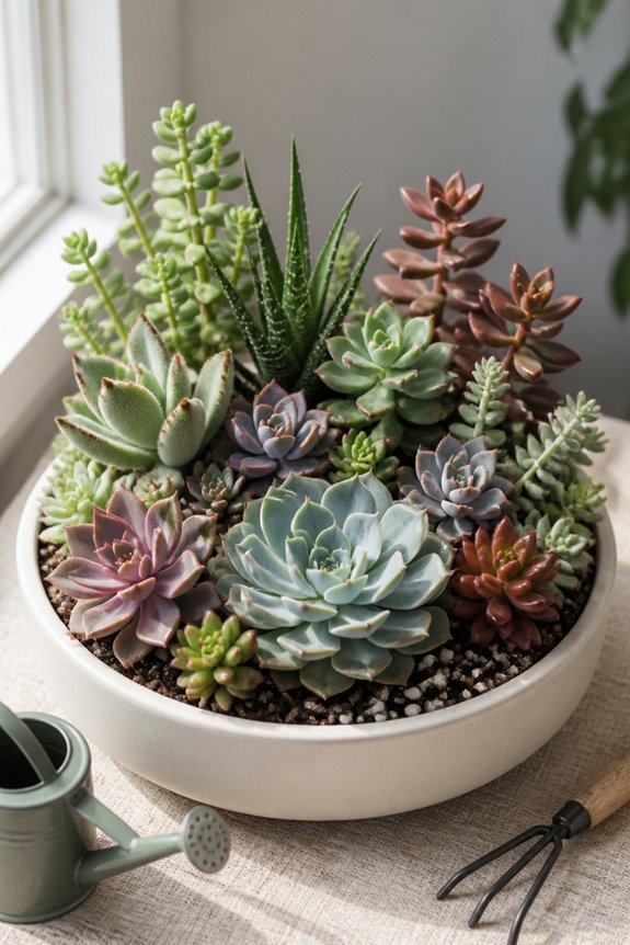 seasonal succulent color changes