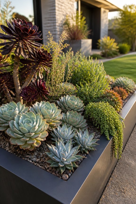 seasonal succulent color combinations