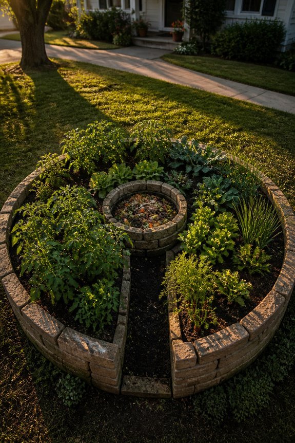 self sustaining circular garden design