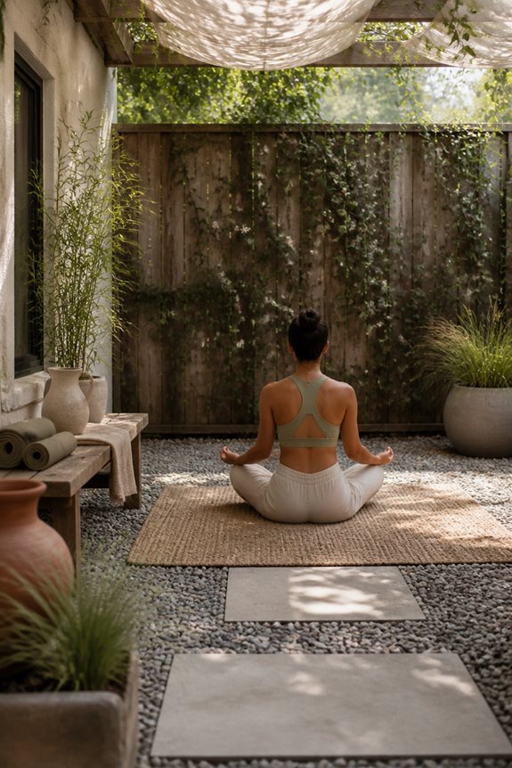 serene outdoor meditation corner