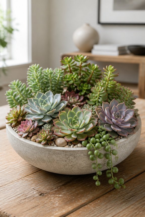 shallow bowls for succulents