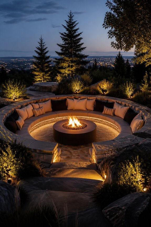 smoke free sunken firepit experience