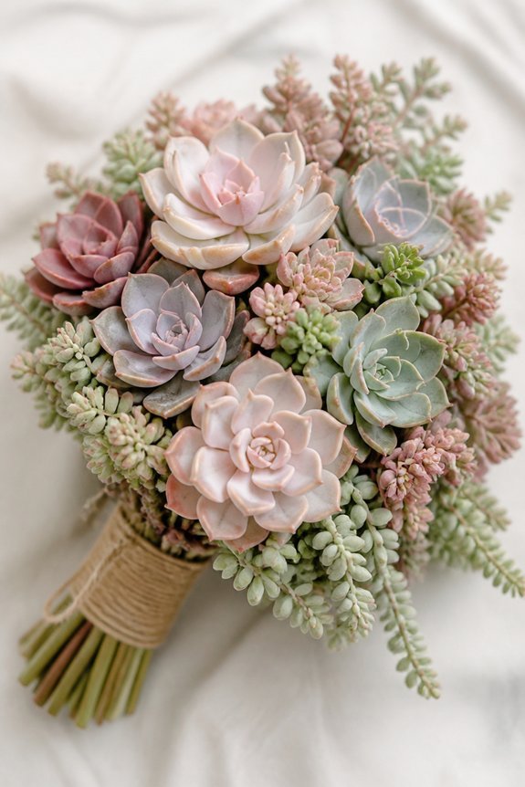 soft pastel succulent serenity