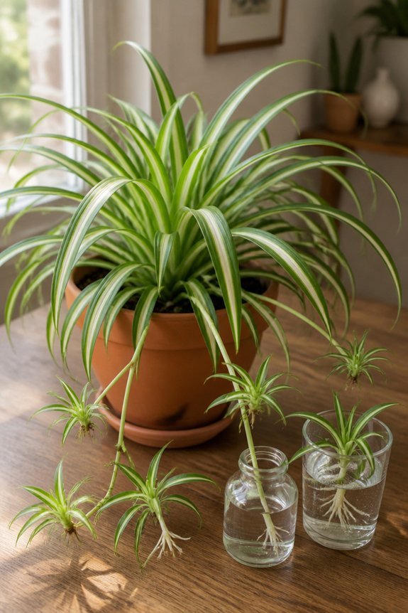 spider plant baby production