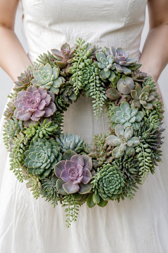 stunning durable succulent wreaths