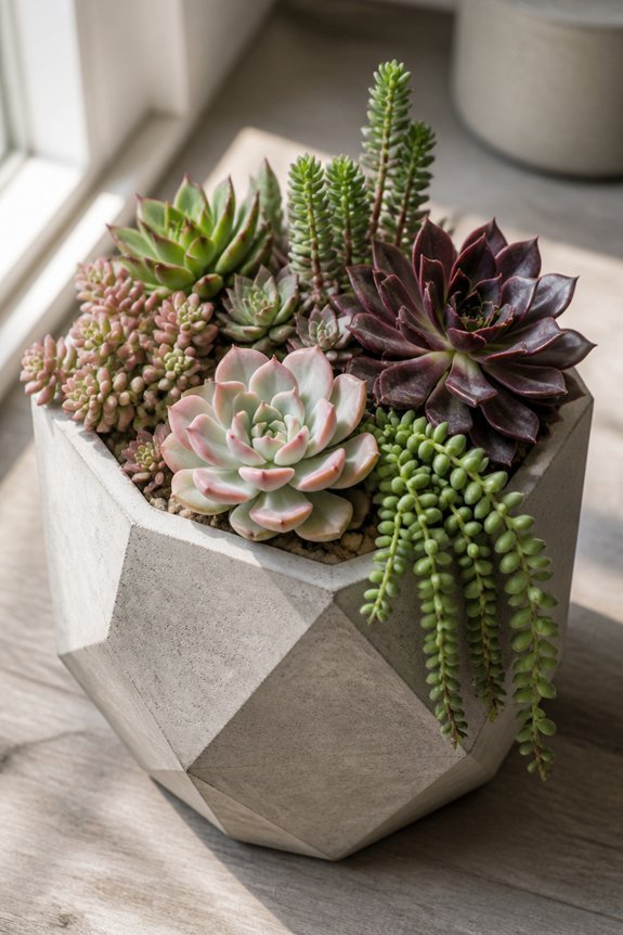 stylish low maintenance succulent planters