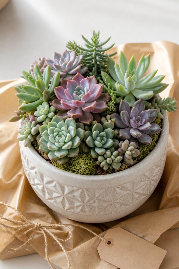 stylish succulent gift arrangement