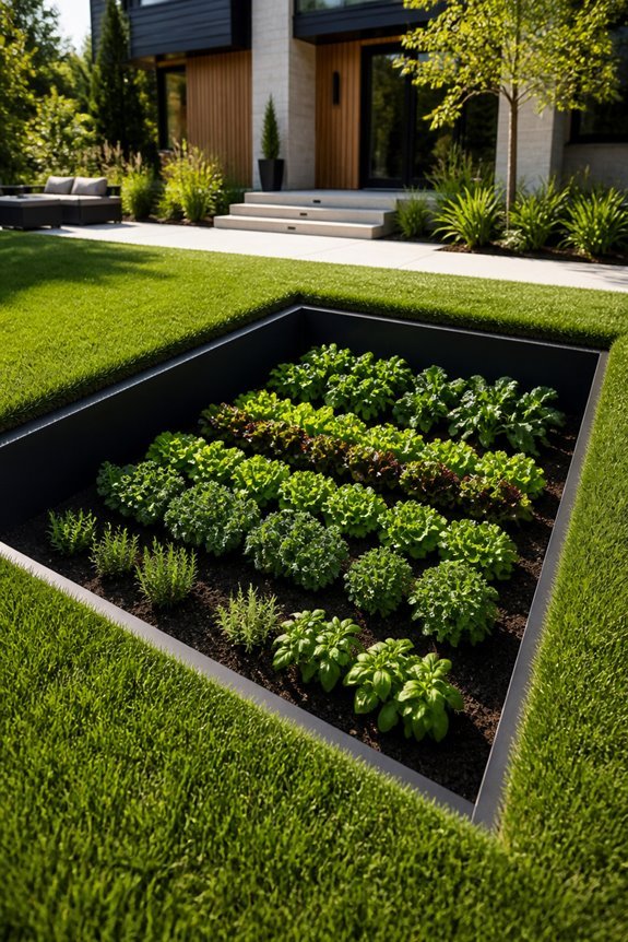 stylish sunken garden beds