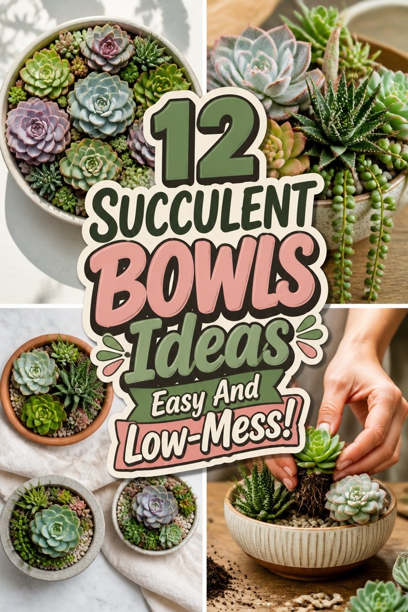 12 SUCCULENT BOWLS Ideas Easy And Low-Mess!