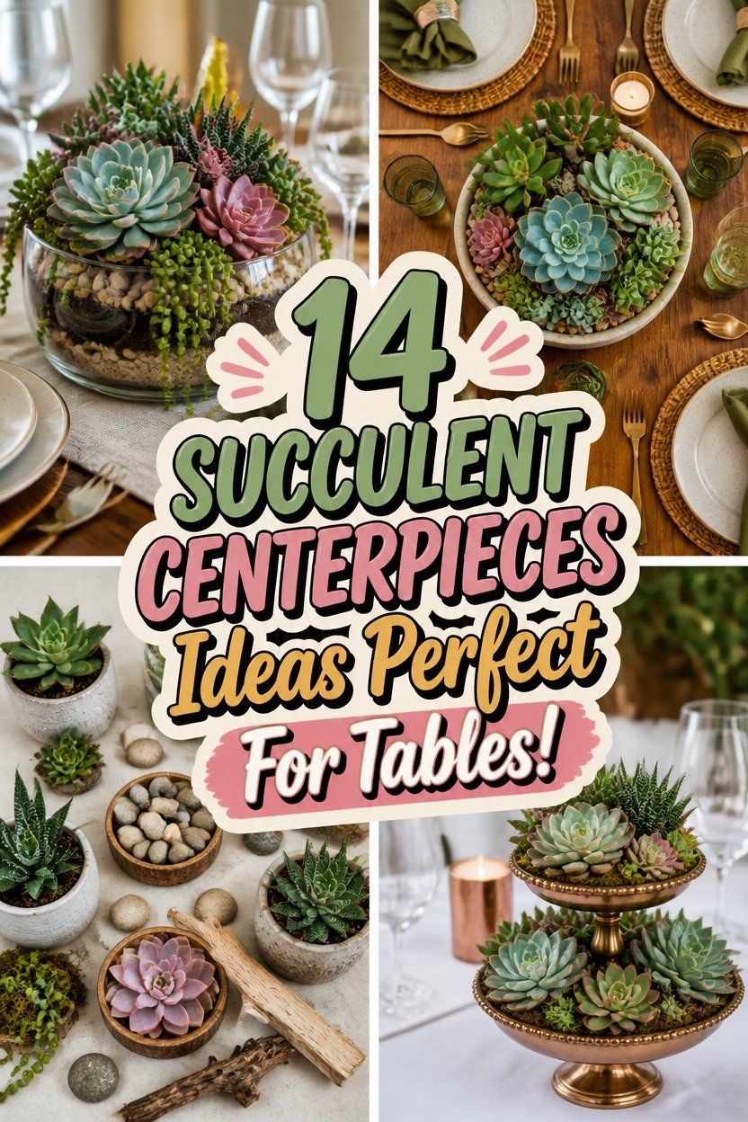 14 SUCCULENT CENTERPIECES Ideas Perfect For Tables!