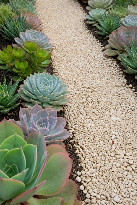 succulent garden path borders