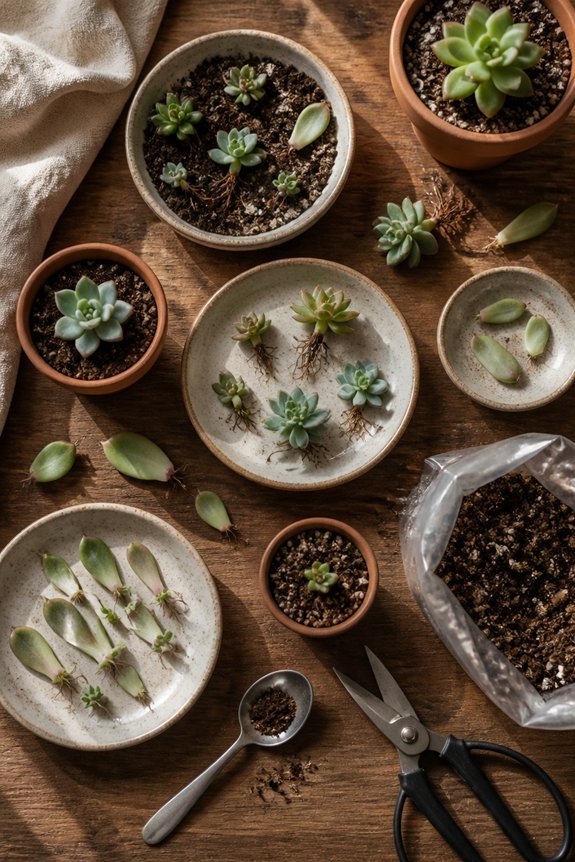 succulent propagation centerpiece project